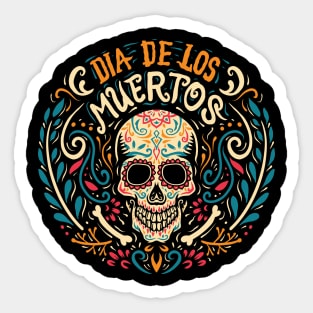 Dia de los Muertos - Colorful Calavera Sticker